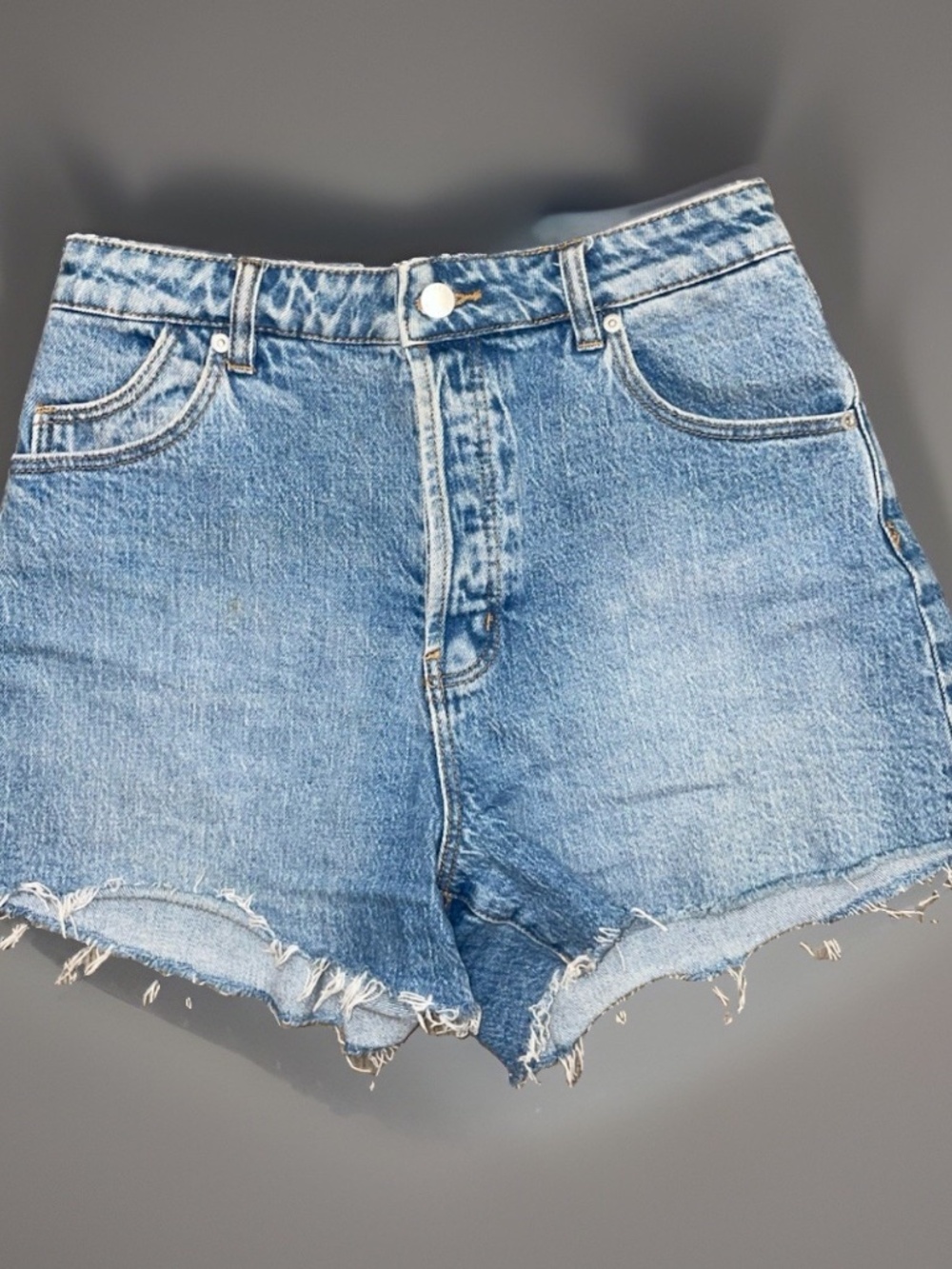Rolla's Women's Original High Rise Cut off Denim Shorts Button Fly 30" Waist